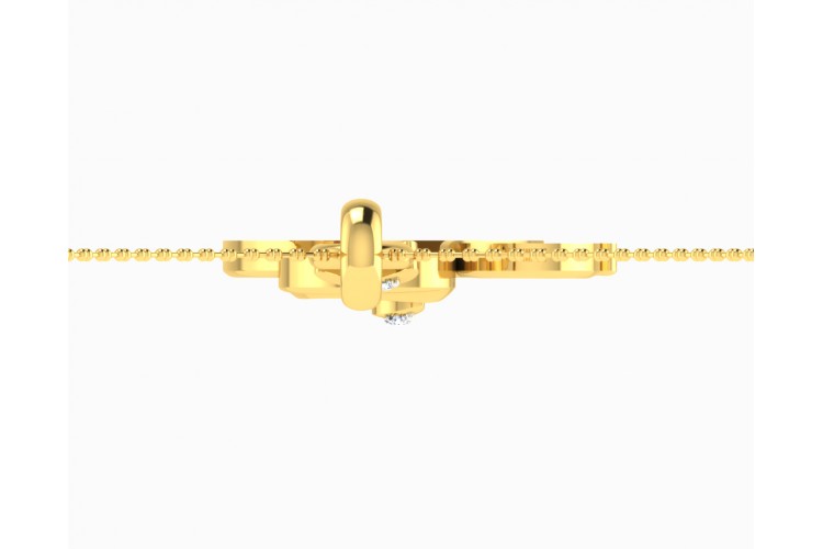 Gold Ganesh pendant with diamonds